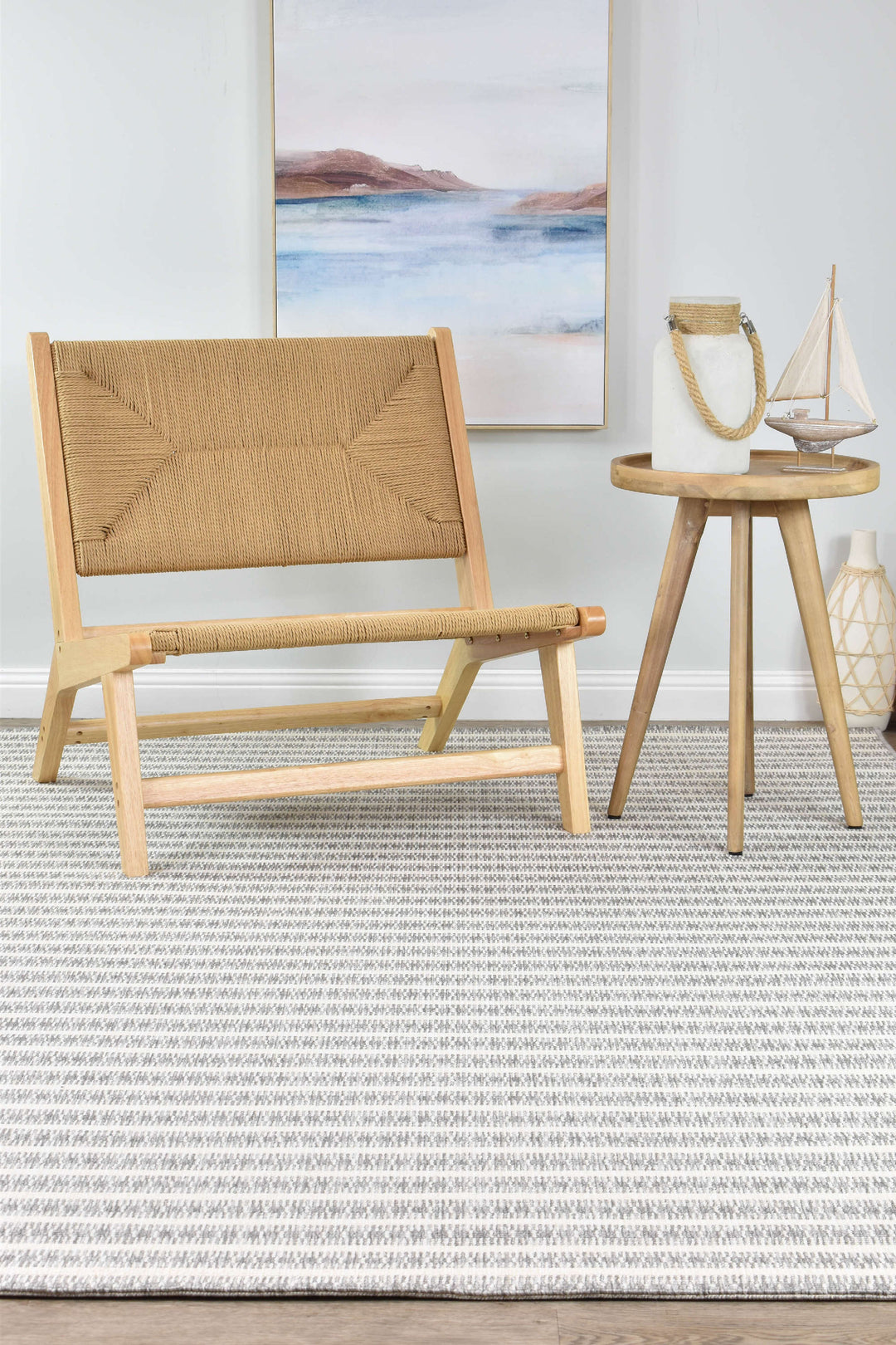Nevada Grey Rug - Turkish-inspired indoor/outdoor rug from Treasures of Turkey