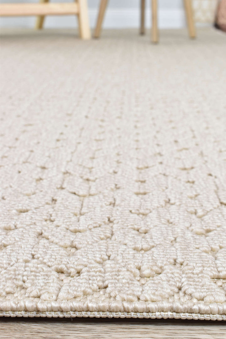 Nevada Beige Rug - Turkish-inspired indoor/outdoor rug from Treasures of Turkey