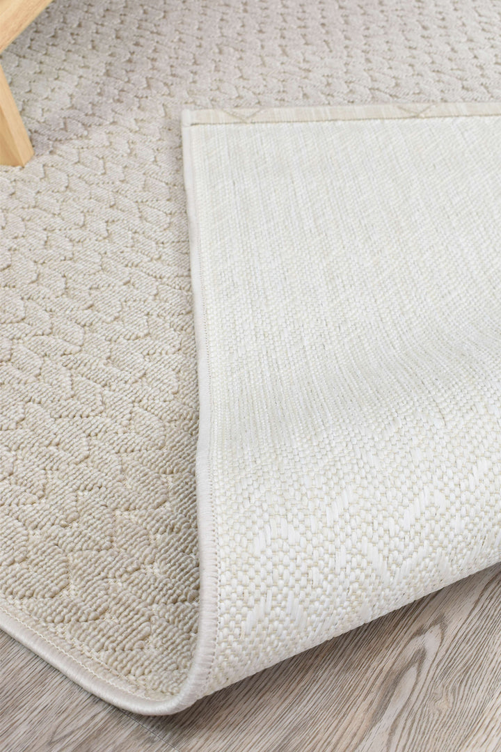 Nevada Beige Rug - Turkish-inspired indoor/outdoor rug from Treasures of Turkey