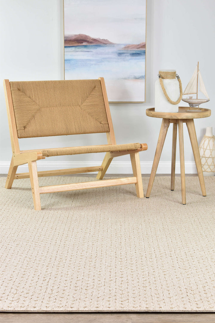 Nevada Beige Rug - Turkish-inspired indoor/outdoor rug from Treasures of Turkey