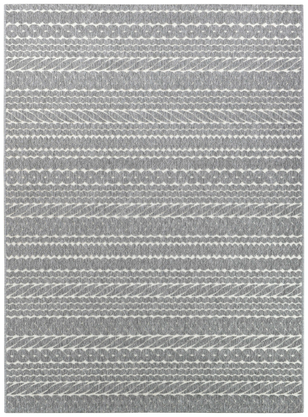 Nevada Grey White Rug - Turkish-inspired indoor/outdoor rug from Treasures of Turkey