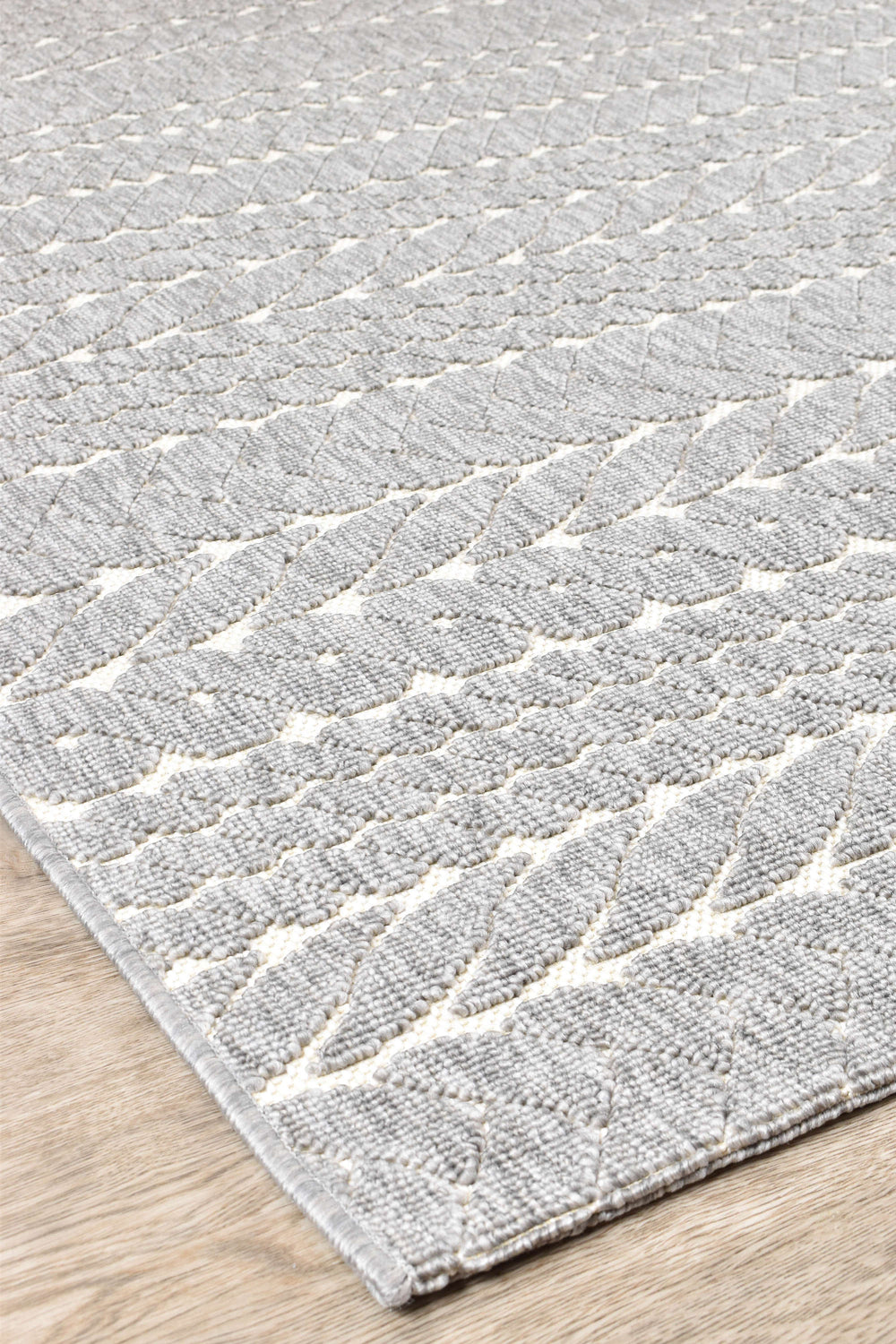 Nevada Grey White Rug - Turkish-inspired indoor/outdoor rug from Treasures of Turkey