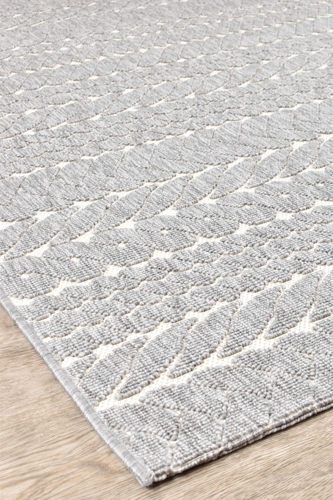 Nevada Grey White Rug - Turkish-inspired indoor/outdoor rug from Treasures of Turkey
