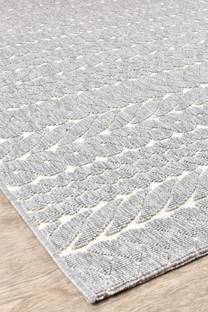 Nevada Grey White Rug - Turkish-inspired indoor/outdoor rug from Treasures of Turkey