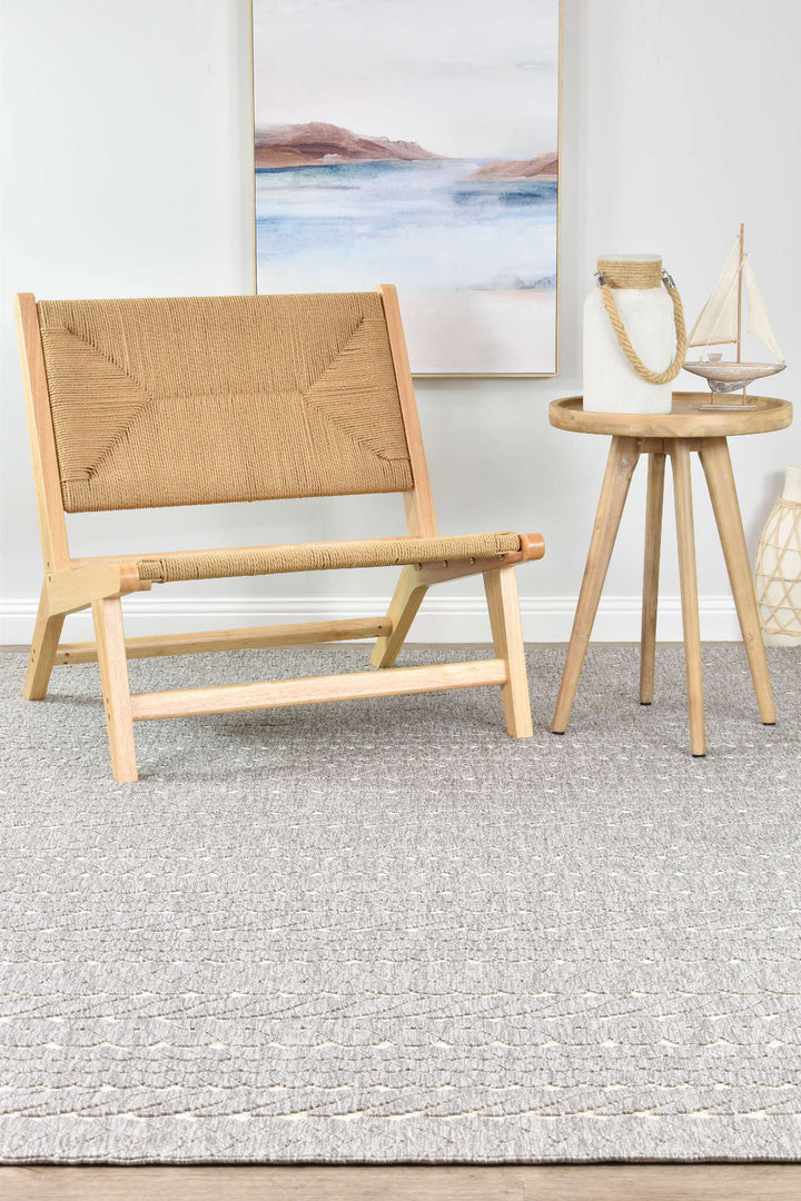 Nevada Grey White Rug - Turkish-inspired indoor/outdoor rug from Treasures of Turkey