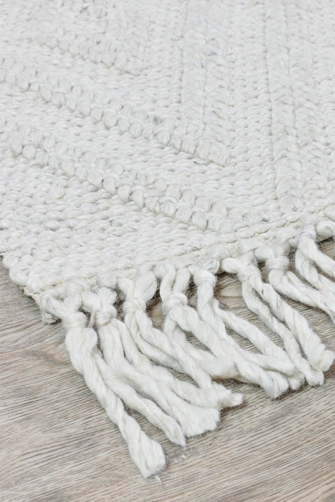 Lapis Ivory Rug - Turkish-inspired flatweave rug from Treasures of Turkey