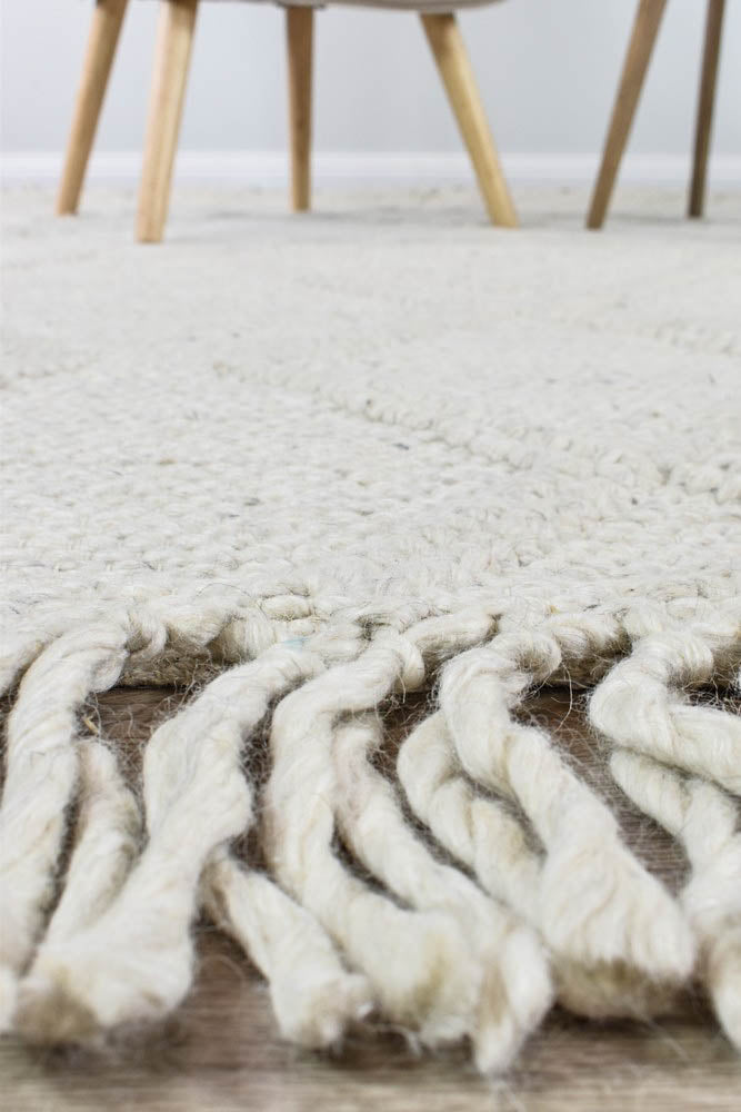 Lapis Ivory Rug - Turkish-inspired flatweave rug from Treasures of Turkey