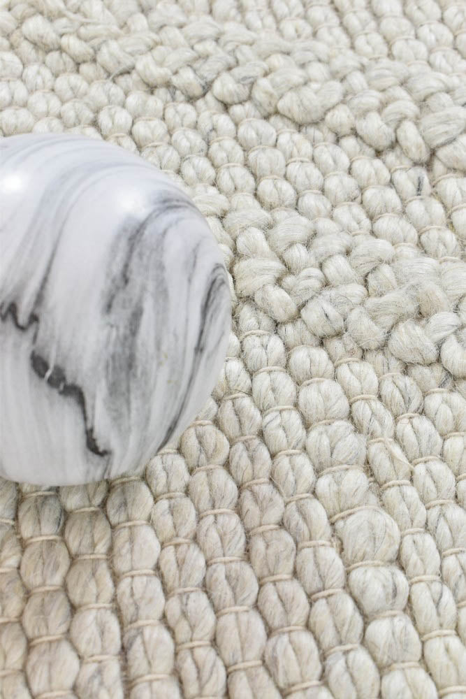 Lapis Ivory Rug - Turkish-inspired flatweave rug from Treasures of Turkey