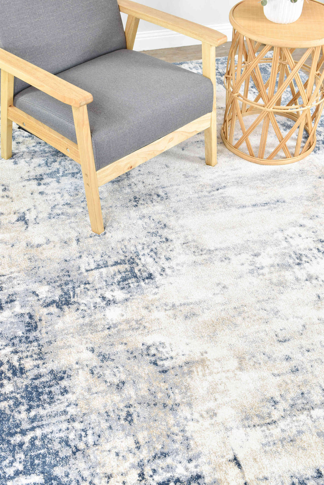 Pheonix Galaxy Blue Rug - Turkish-inspired modern rug from Treasures of Turkey