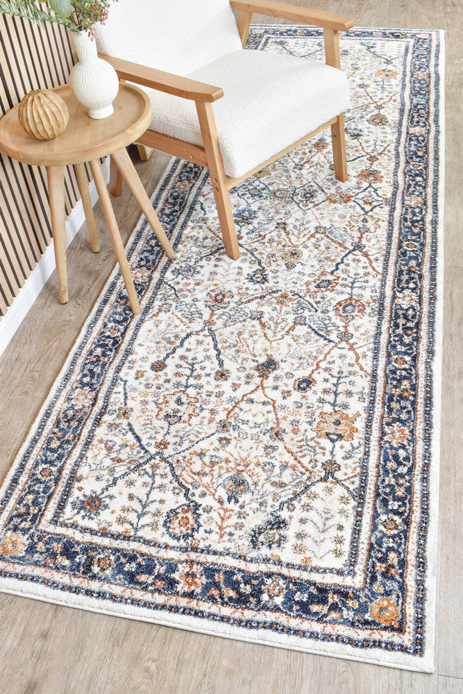 Roman Parade Navy Blue Cream Modern Geometric Rug – Treasures of Turkey Australia