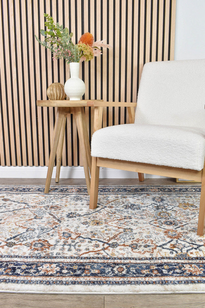 Roman Parade Navy Blue Cream Modern Geometric Rug – Treasures of Turkey Australia