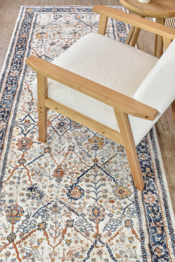 Roman Parade Navy Blue Cream Modern Geometric Rug – Treasures of Turkey Australia