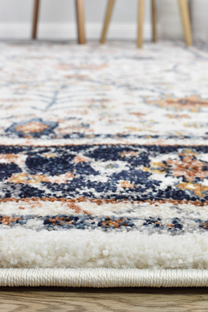Roman Parade Navy Blue Cream Modern Geometric Rug – Treasures of Turkey Australia