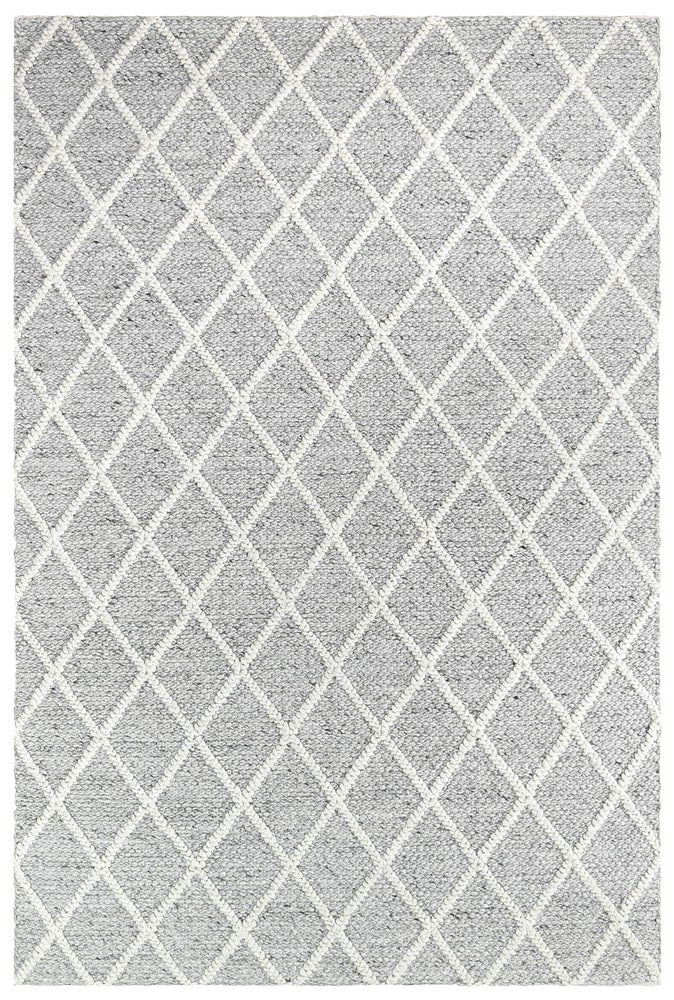 Lyon Wool Grey Rug - Turkish-inspired flatweave rug from Treasures of Turkey