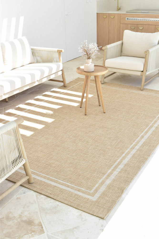 Himalaya Bordo Beige Indoor Outdoor Rug - Turkish-inspired indoor/outdoor rug from Treasures of Turkey