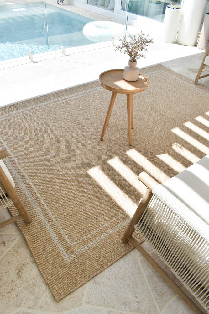 Himalaya Bordo Beige Indoor Outdoor Rug - Turkish-inspired indoor/outdoor rug from Treasures of Turkey