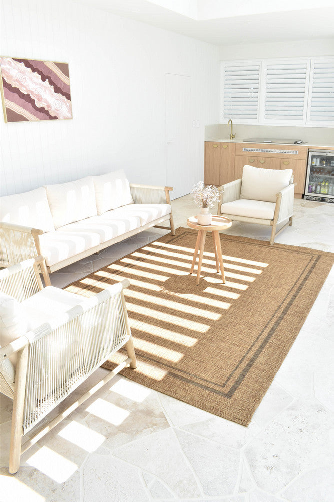 Himalaya Bordo Brown Indoor Outdoor Rug - Turkish-inspired indoor/outdoor rug from Treasures of Turkey