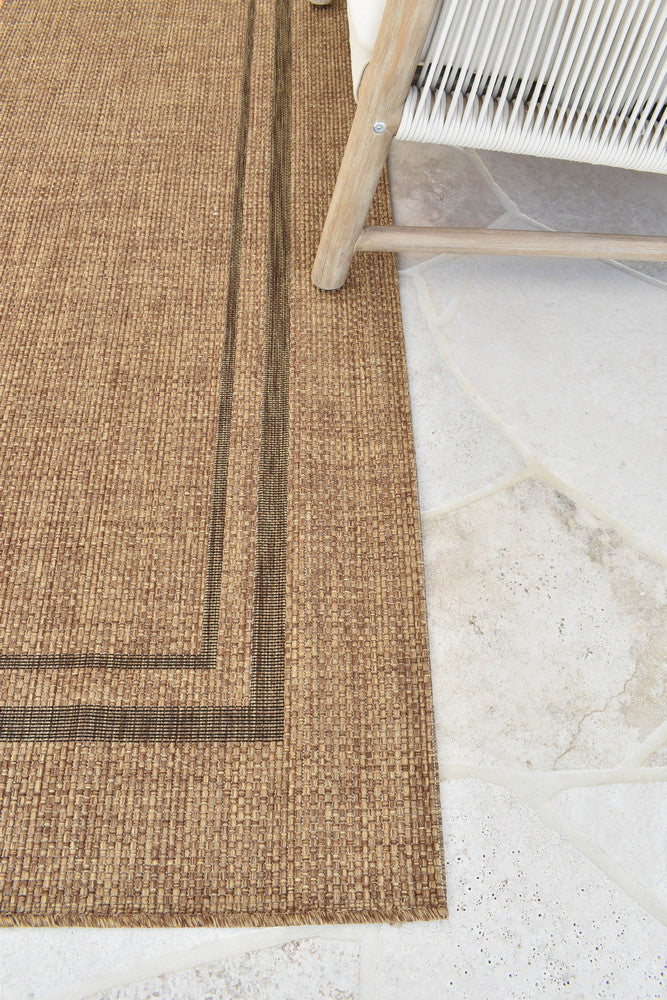 Himalaya Bordo Brown Indoor Outdoor Rug - Turkish-inspired indoor/outdoor rug from Treasures of Turkey