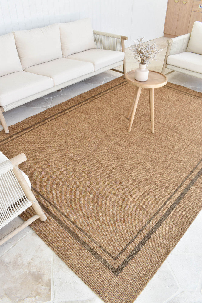 Himalaya Bordo Brown Indoor Outdoor Rug - Turkish-inspired indoor/outdoor rug from Treasures of Turkey
