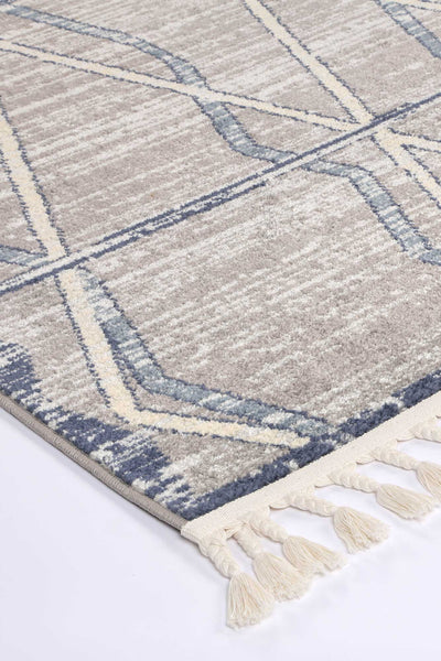 Inca Tupzia Blue & Grey Contemporary Rug
