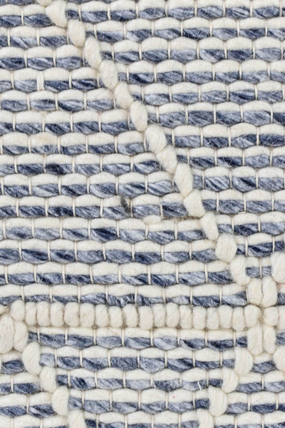 Albona Blue White Wool Rug | Treasures of Turkey