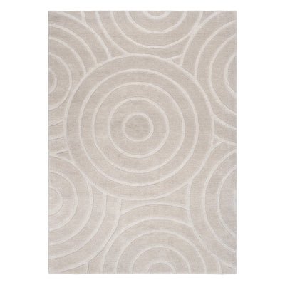 Les Nomades Ellipse Beige Wool Rug