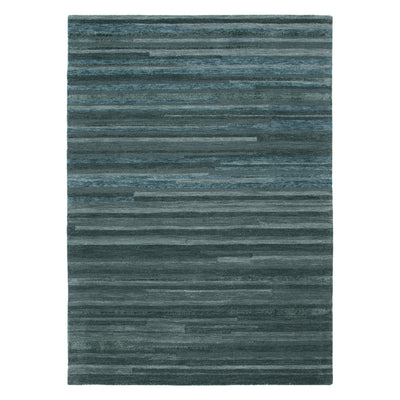 Les Nomades Linear Teal Wool Rug
