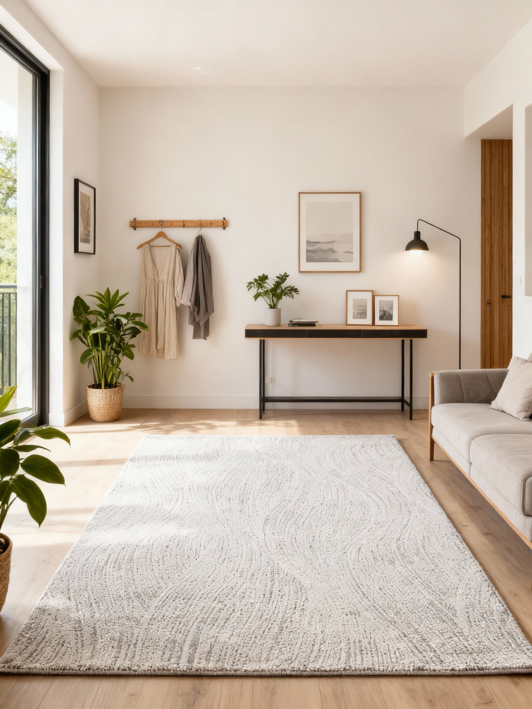Lido Ripple Light Grey Soft Shaggy Rug – Treasures of Turkey Australia