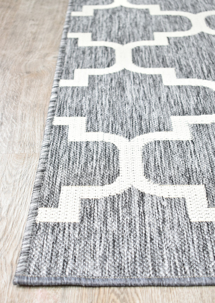 Alaska Light Grey Rug - Turkish-inspired indoor/outdoor rug from Treasures of Turkey
