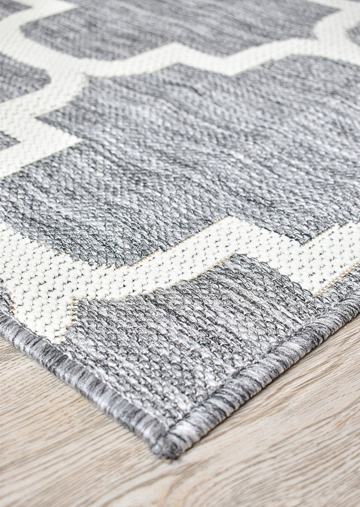 Alaska Light Grey Rug - Turkish-inspired indoor/outdoor rug from Treasures of Turkey