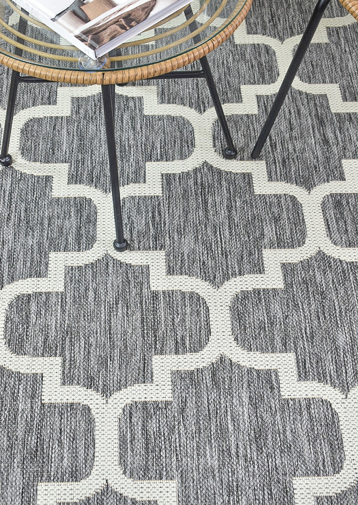 Alaska Light Grey Rug - Turkish-inspired indoor/outdoor rug from Treasures of Turkey