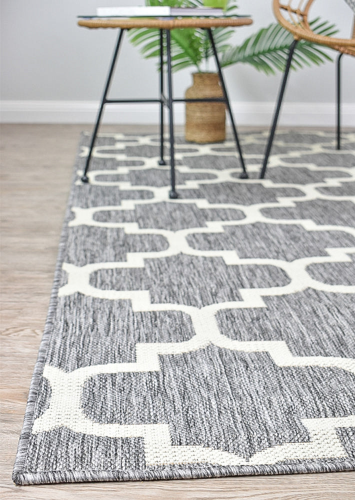 Alaska Light Grey Rug - Turkish-inspired indoor/outdoor rug from Treasures of Turkey