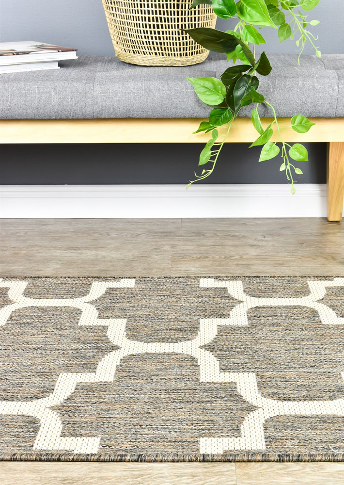 Alaska Beige Rug - Turkish-inspired indoor/outdoor rug from Treasures of Turkey