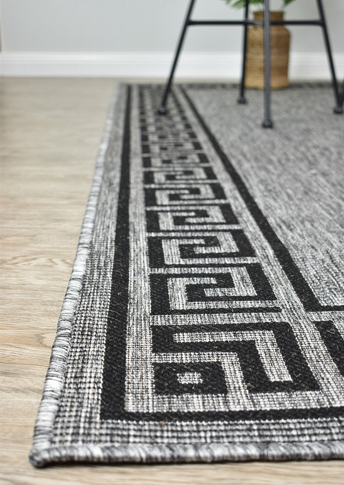 Alaska Light Grey Rug - Turkish-inspired indoor/outdoor rug from Treasures of Turkey