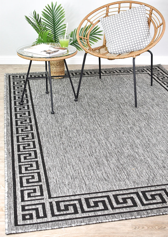 Alaska Light Grey Rug - Turkish-inspired indoor/outdoor rug from Treasures of Turkey