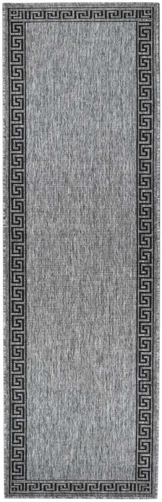 Alaska Grey Black Rug-DM9E Runner - Turkish-inspired hallway runner rug from Treasures of Turkey