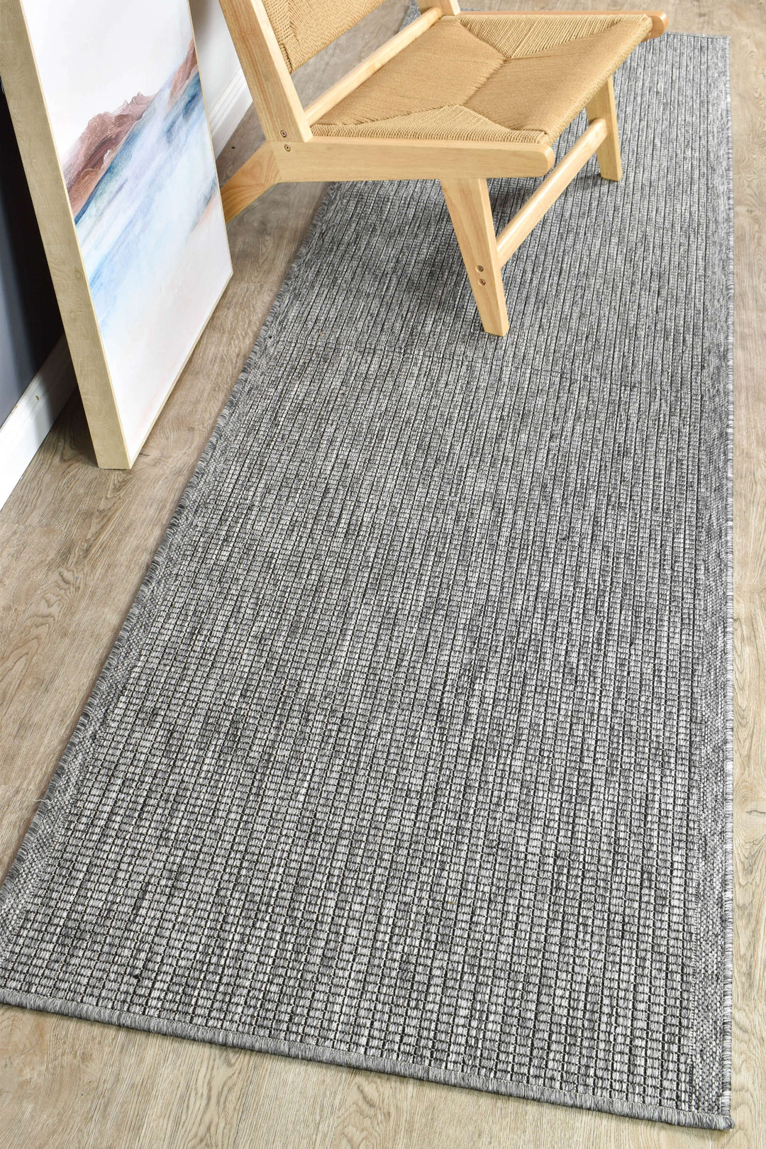 Alaska Runner Dark Grey - Turkish-inspired hallway runner rug from Treasures of Turkey