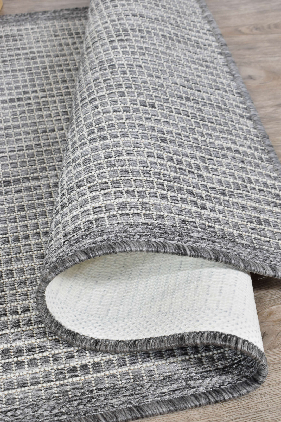 Alaska Runner Dark Grey - Turkish-inspired hallway runner rug from Treasures of Turkey
