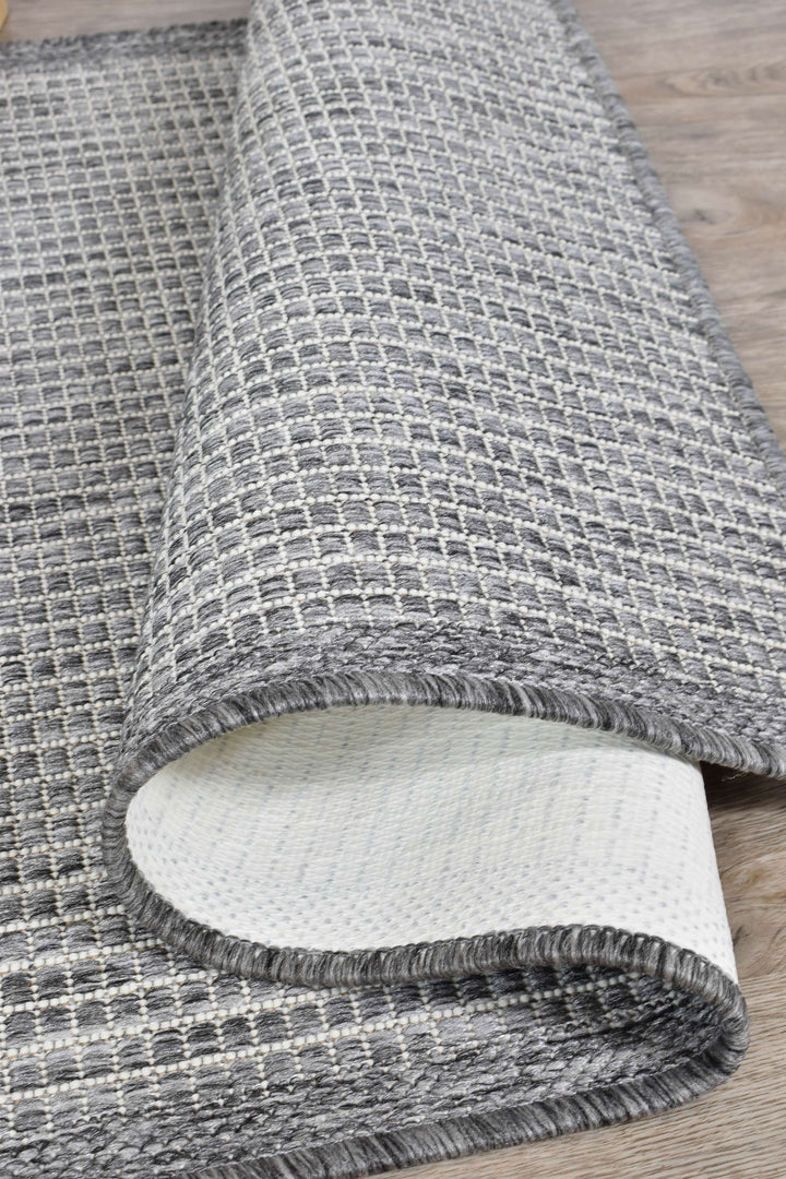 Alaska Runner Dark Grey - Turkish-inspired hallway runner rug from Treasures of Turkey