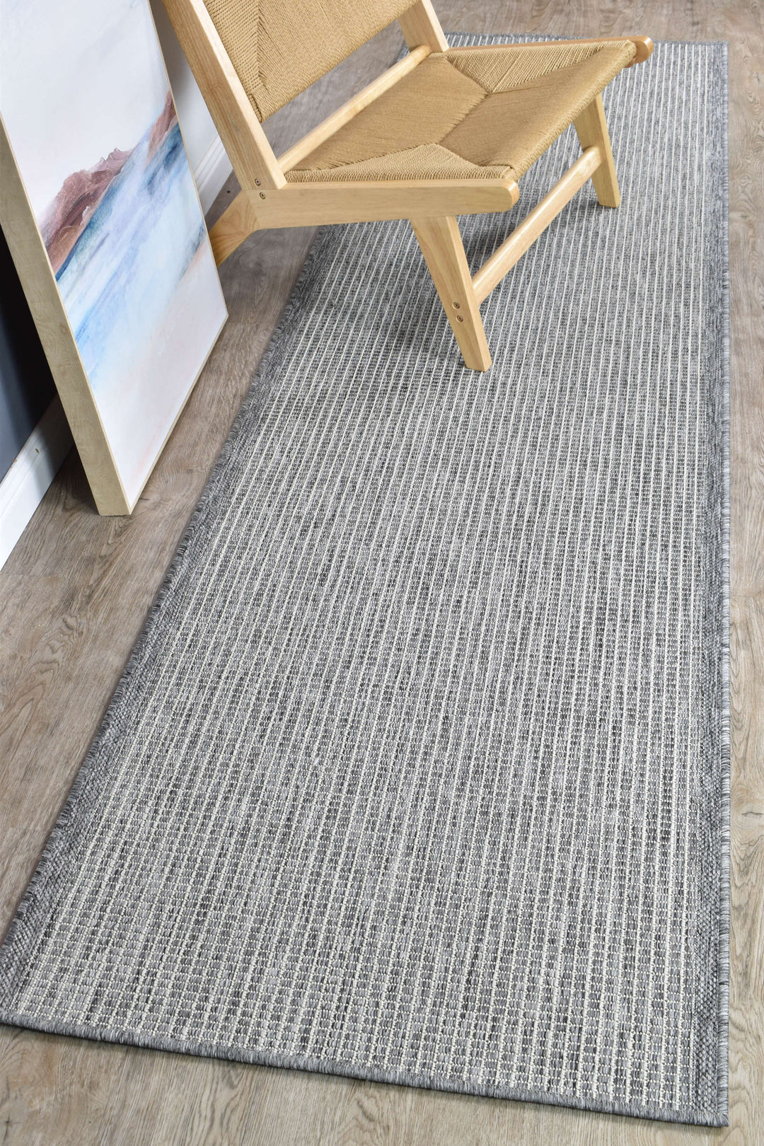 Alaska Runner Dark Grey - Turkish-inspired hallway runner rug from Treasures of Turkey