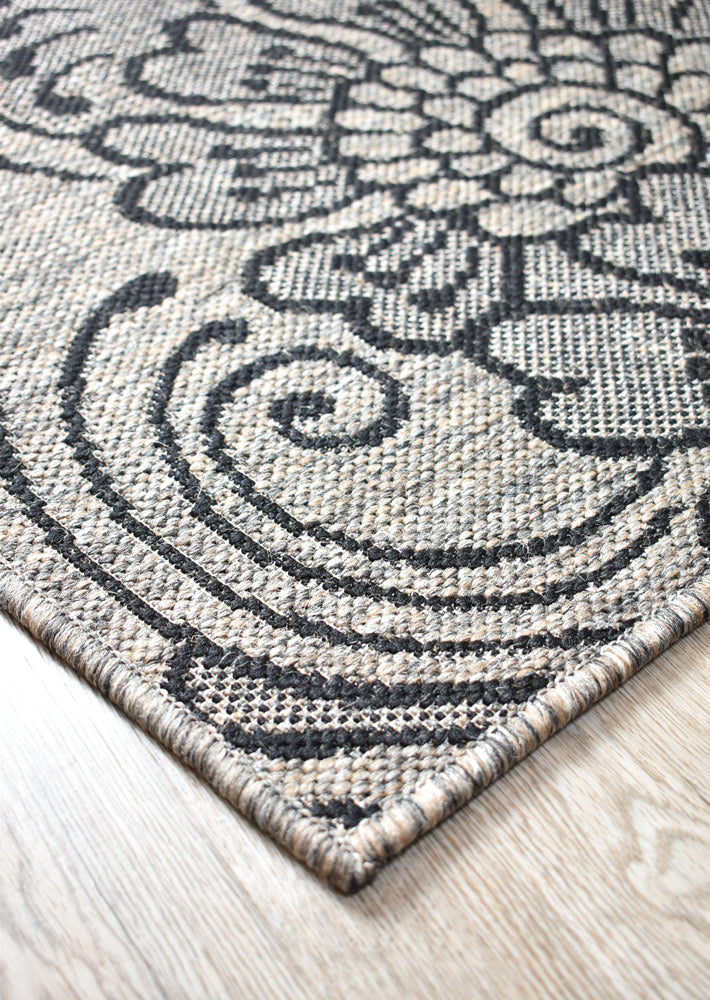 long-island Beige Grey Rug - Turkish-inspired indoor/outdoor rug from Treasures of Turkey