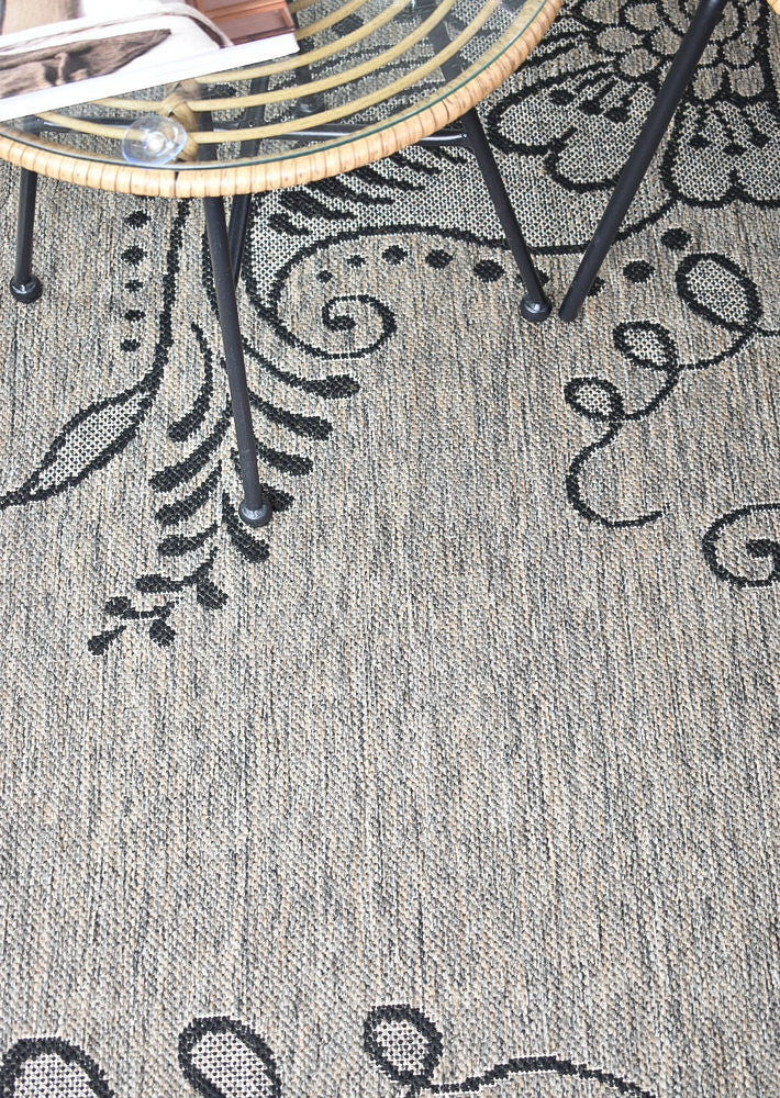 long-island Beige Grey Rug - Turkish-inspired indoor/outdoor rug from Treasures of Turkey