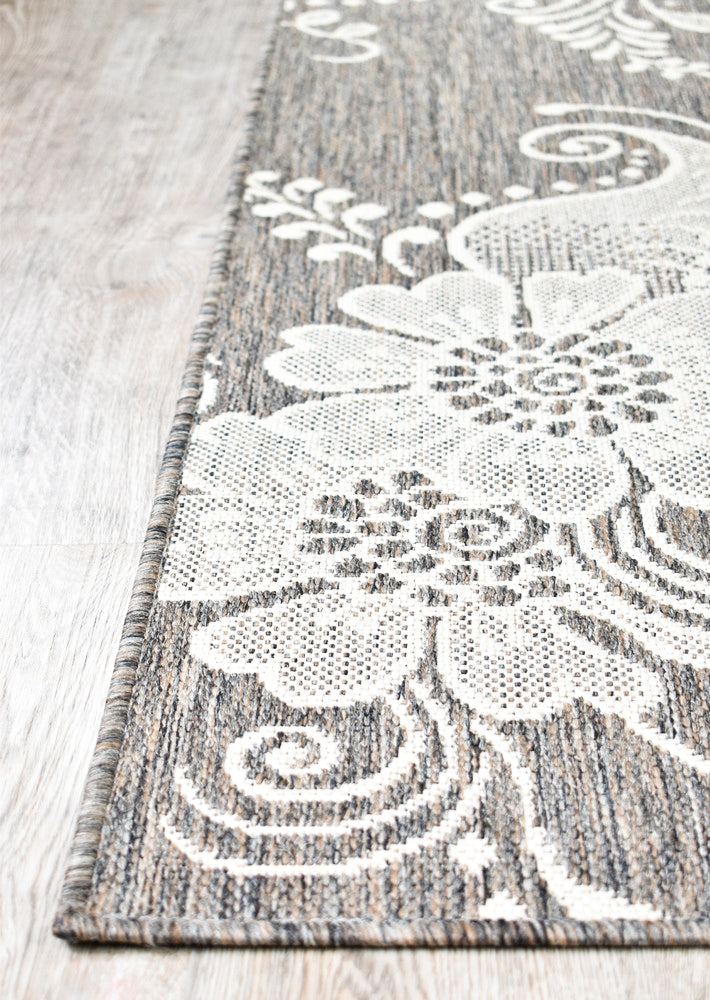 long-island Cream Beige Rug - Turkish-inspired indoor/outdoor rug from Treasures of Turkey