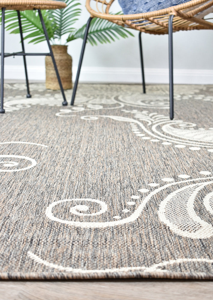 long-island Cream Beige Rug - Turkish-inspired indoor/outdoor rug from Treasures of Turkey
