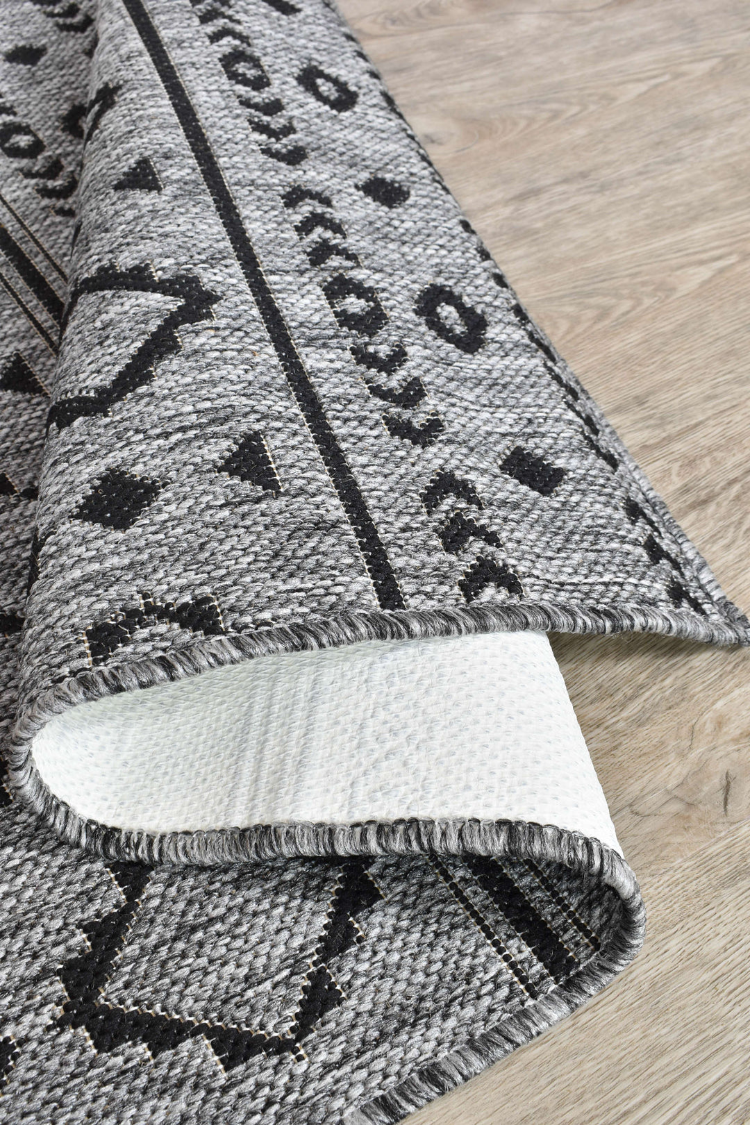 Alaska Dark Grey Rug - Turkish-inspired indoor/outdoor rug from Treasures of Turkey