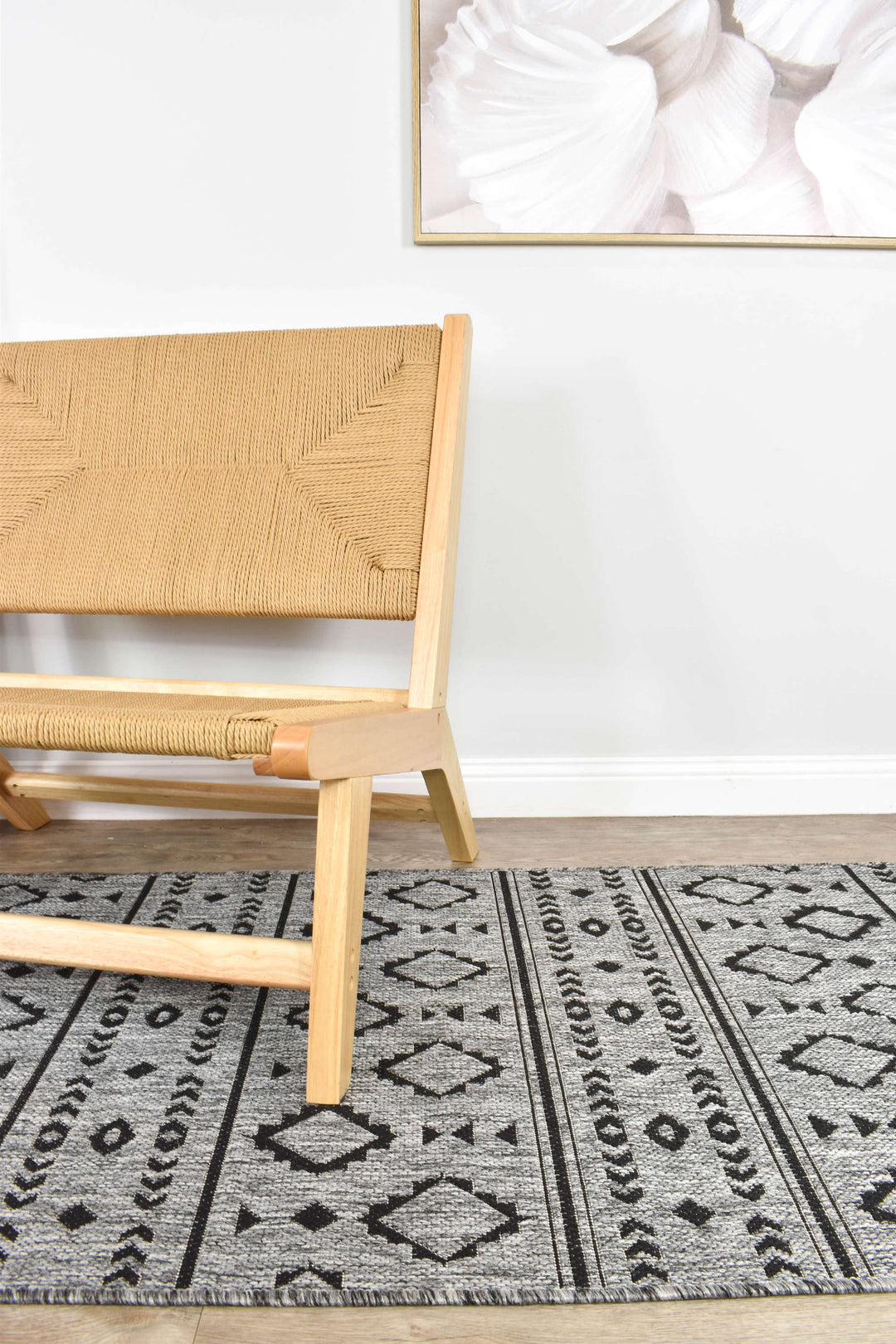 Alaska Dark Grey Rug - Turkish-inspired indoor/outdoor rug from Treasures of Turkey