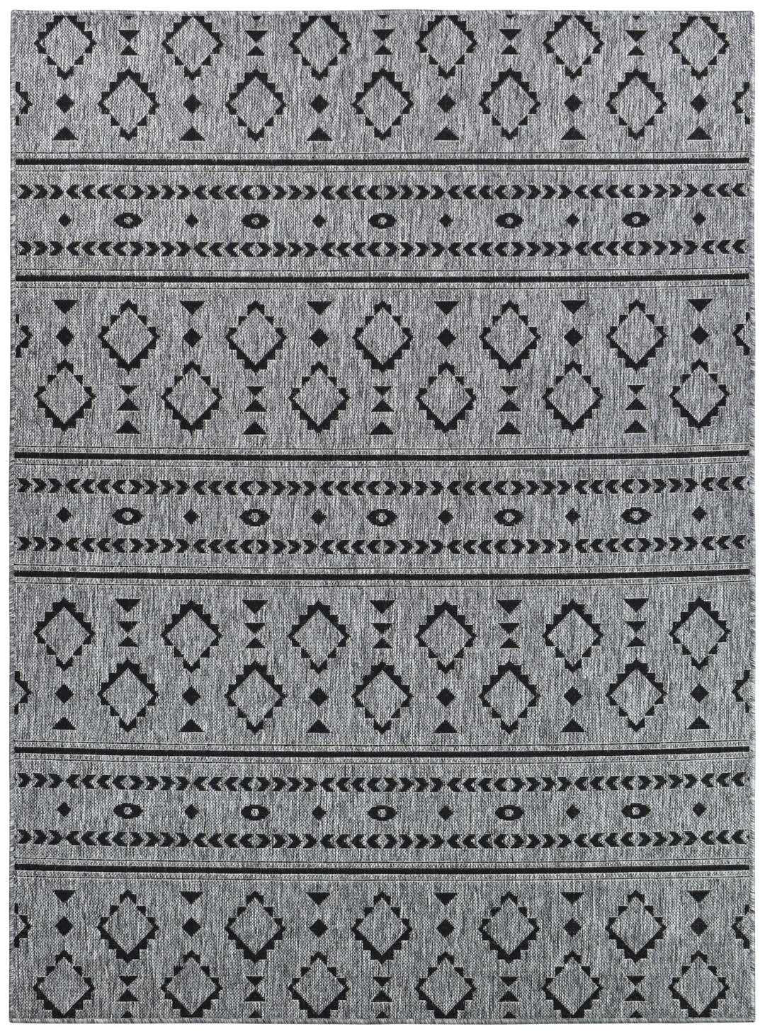 Alaska Dark Grey Rug - Turkish-inspired indoor/outdoor rug from Treasures of Turkey