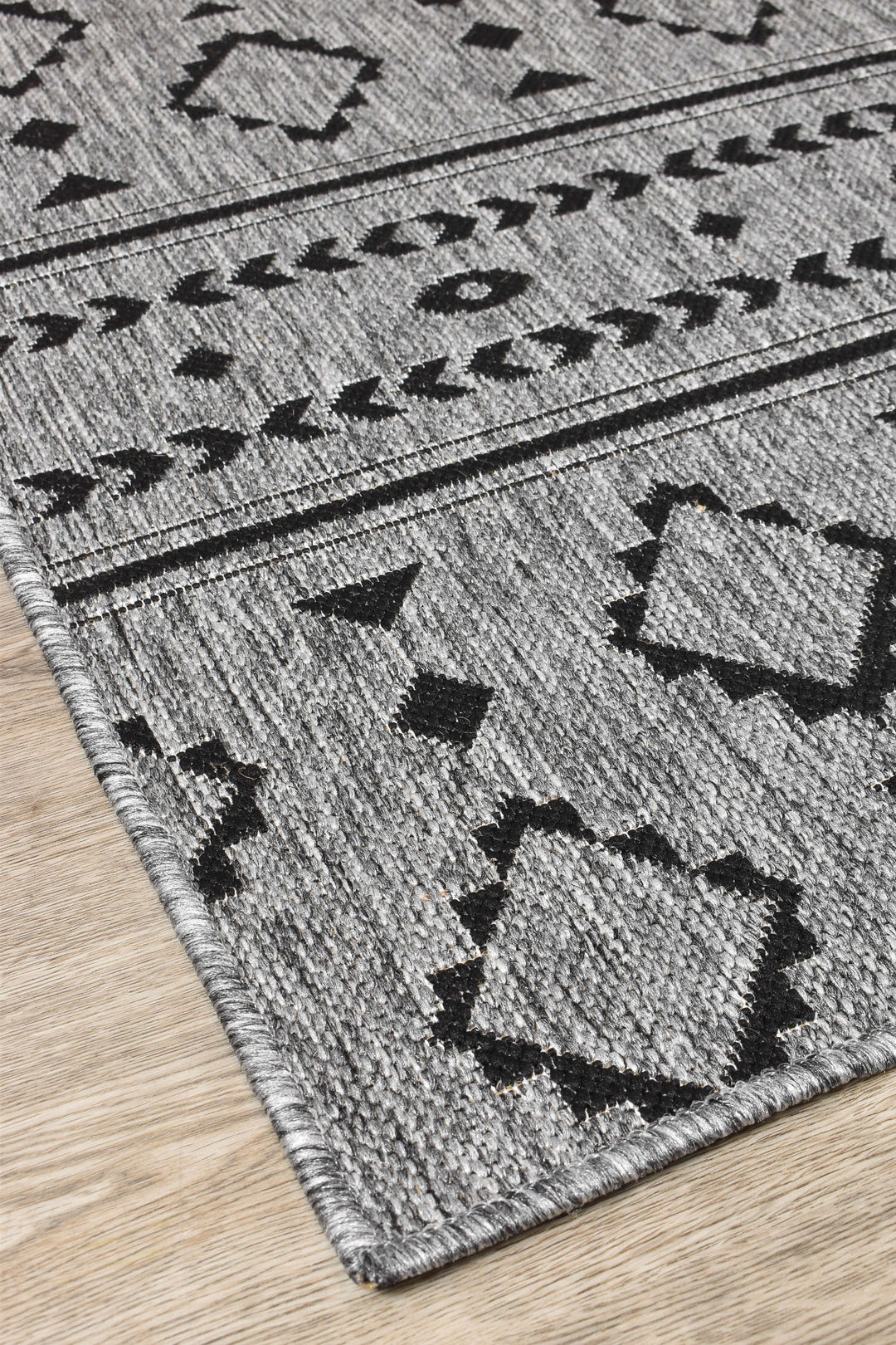 Alaska Dark Grey Rug - Turkish-inspired indoor/outdoor rug from Treasures of Turkey
