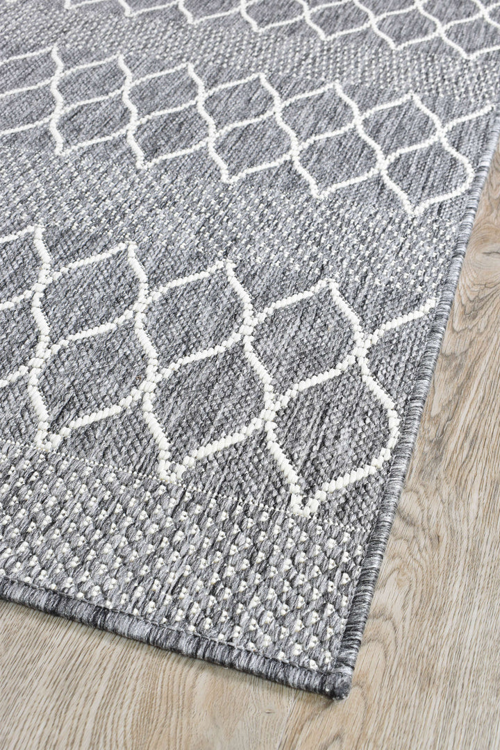 Alaska Grey Rug - Turkish-inspired indoor/outdoor rug from Treasures of Turkey