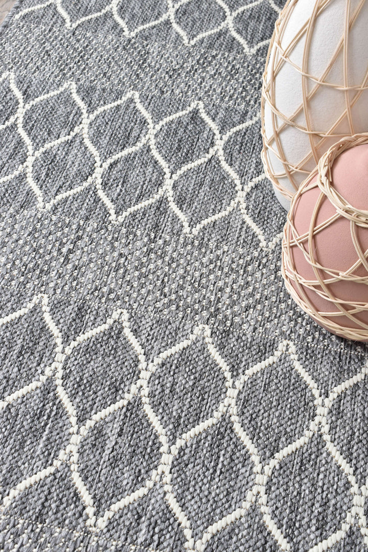 Alaska Grey Rug - Turkish-inspired indoor/outdoor rug from Treasures of Turkey